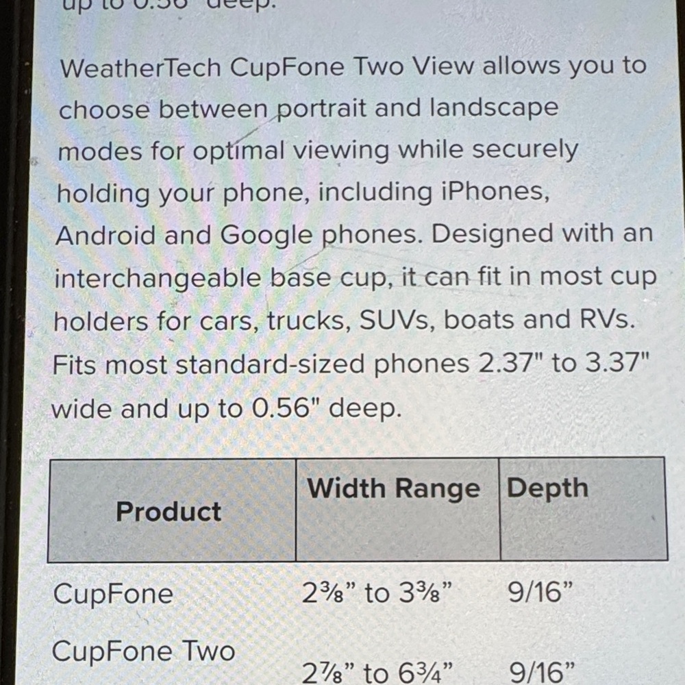 WeatherTech CupFone Holder 360 Degree Adjustable - Picture 7 of 9